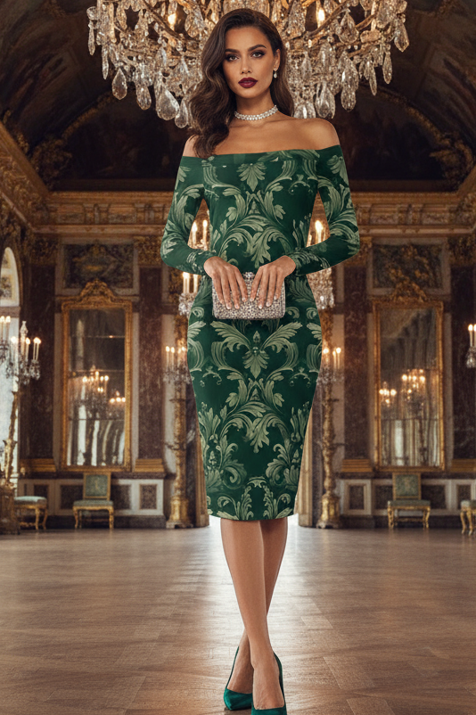 green damask dress Green Skull Damask Skater Dress – Spooky Cat Press