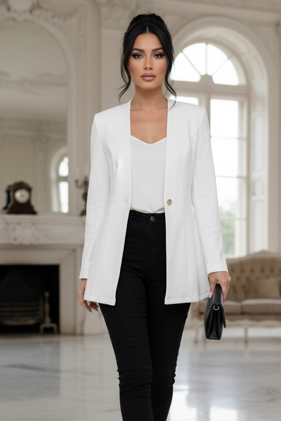 Angelic Blessings Luxury One-Button Blazer for Women - Angelic Blessings