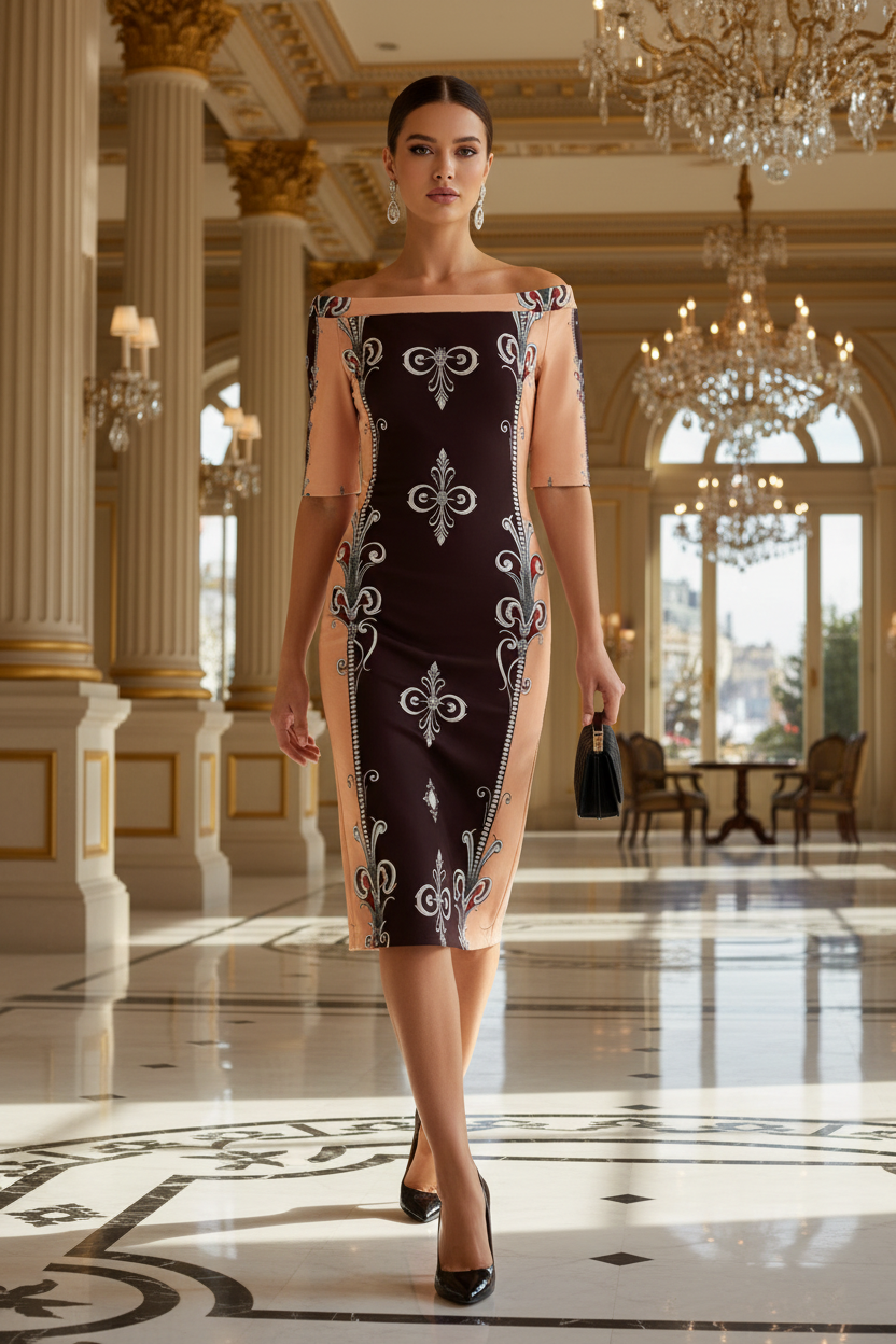 Burgundy Pale Rose off shoulder wrap dress elegant evening outfit stylish formal wear