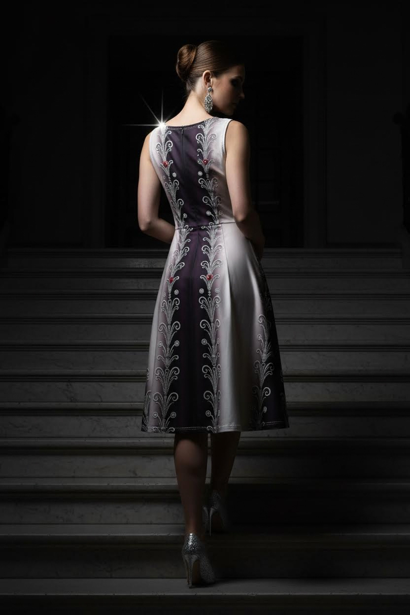 Angelic Blessing Co sleeveless black and white dress a line dresses with floral embroidery silhouette