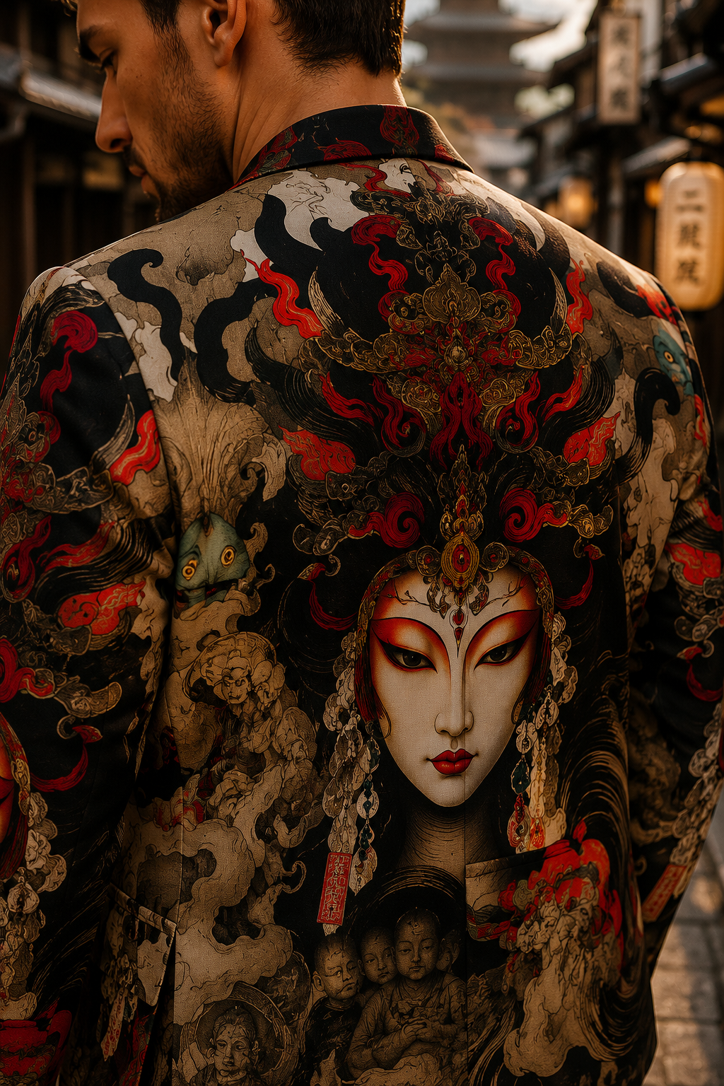 Imperial Oni Ink Art Blazer Clothing Mens Elegant Artistic Tailoring Evening Outfit