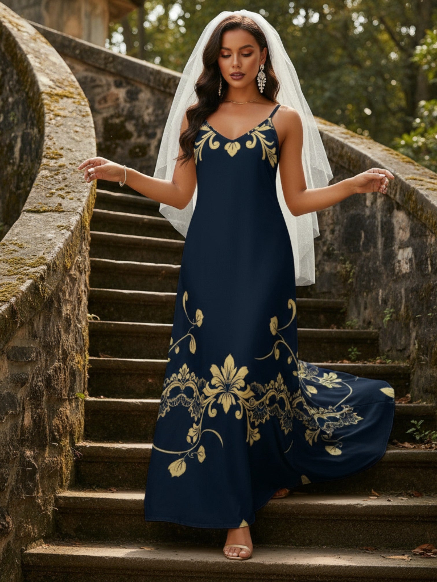 Angelic Blessings Shop royal blue maxi dress for women with spaghetti straps