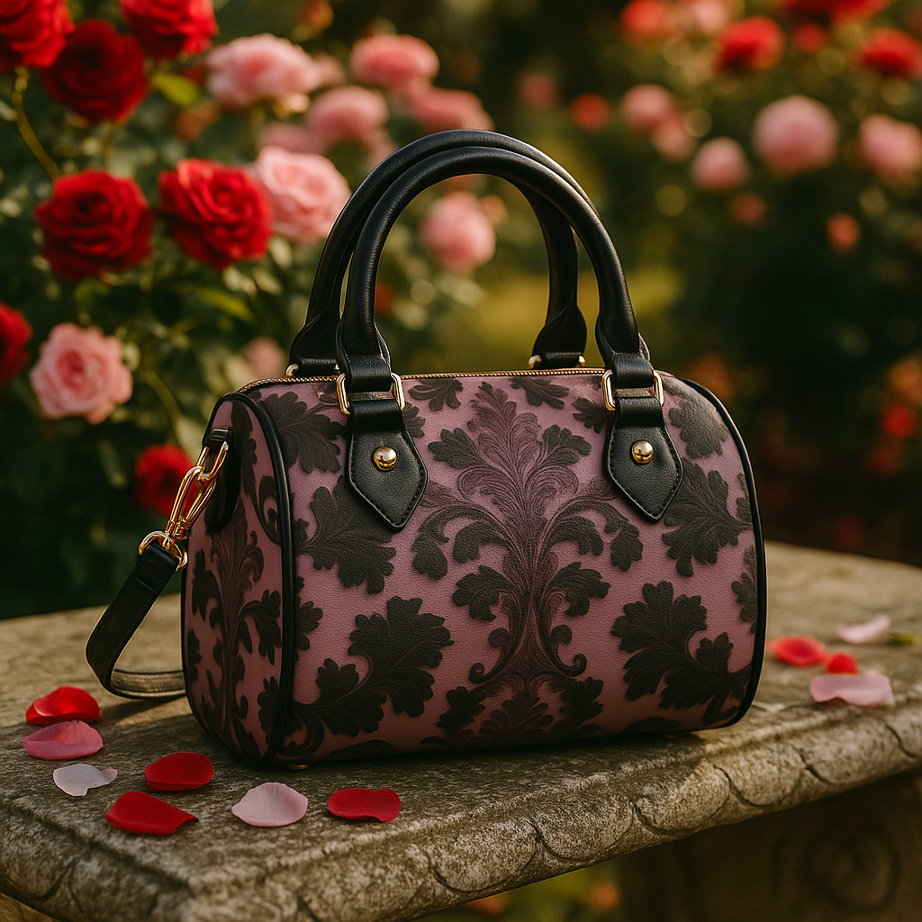 Violet Baroque vintage coach purse elegant evening handbag floral outfit accessory