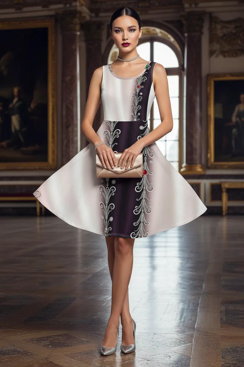 Formal sleeveless midi dress for women event and party